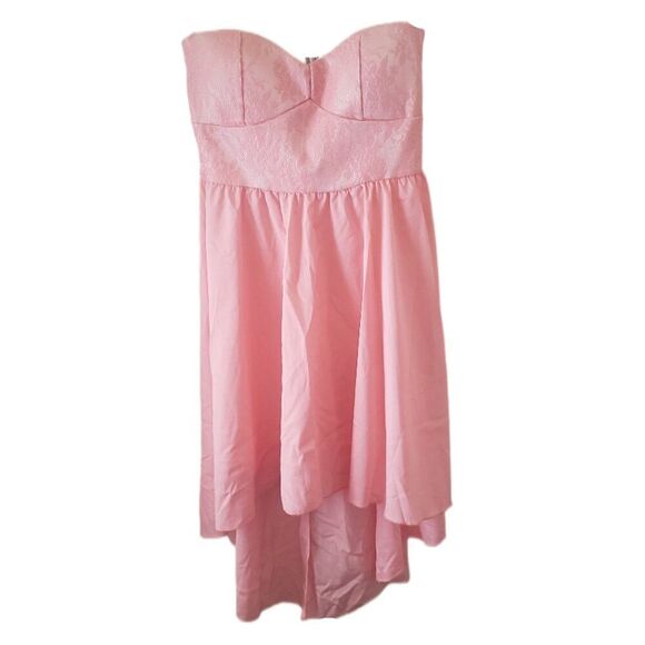 Zoah Design Pink High Low Skater Dress - Picture 1 of 4